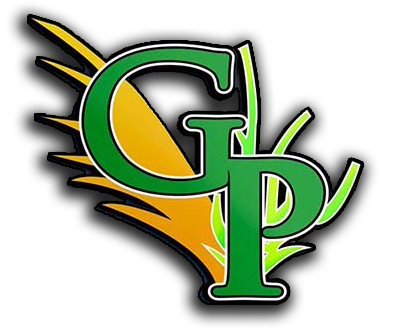 Stylized green and yellow &ldquo;GP&rdquo; logo with black outline and wing-like streaks