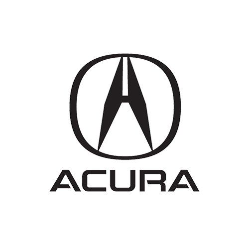 Acura logo in black on a white background
