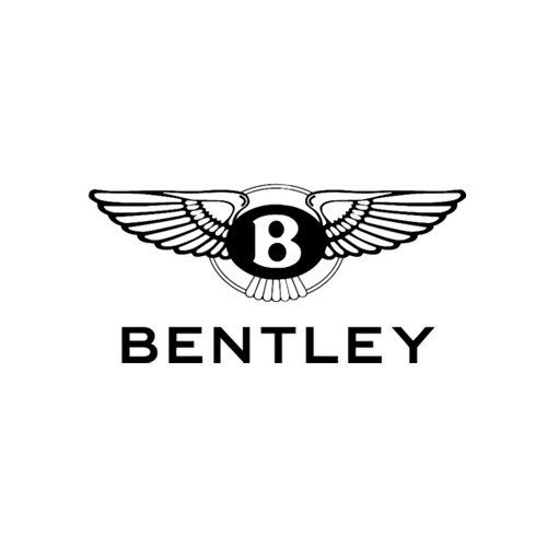 Bentley winged “B” logo in black on a white background