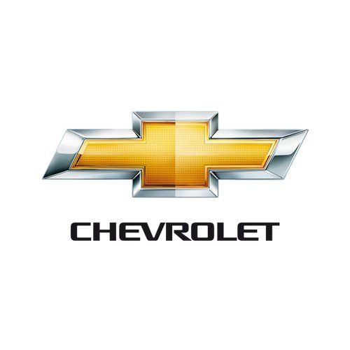 Chevrolet gold bowtie logo above the word “CHEVROLET” on a white background