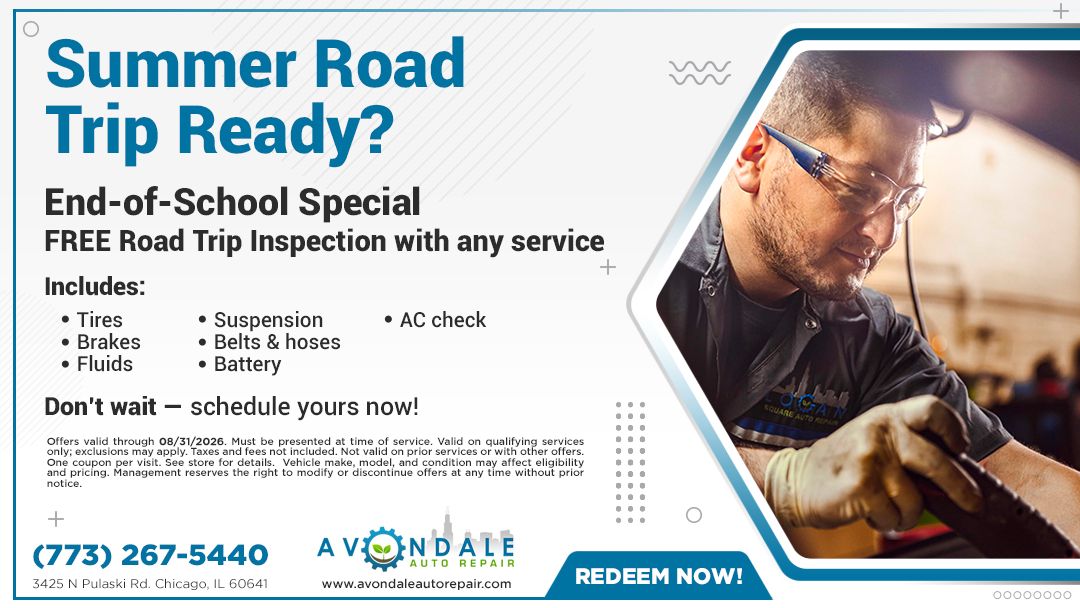 End-of-School Special Summer Road Trip Ready? End-of-School Special for AC repair.