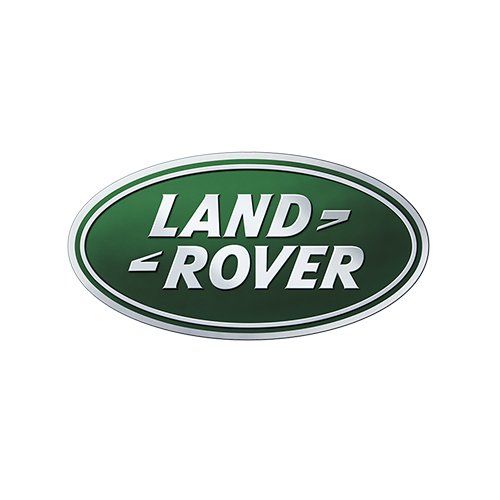 Land Rover logo in green oval with white lettering
