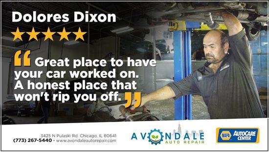 Dolores Dixon testimonial ad with man working inside a truck, saying it’s a great honest place that won’t rip you off.
