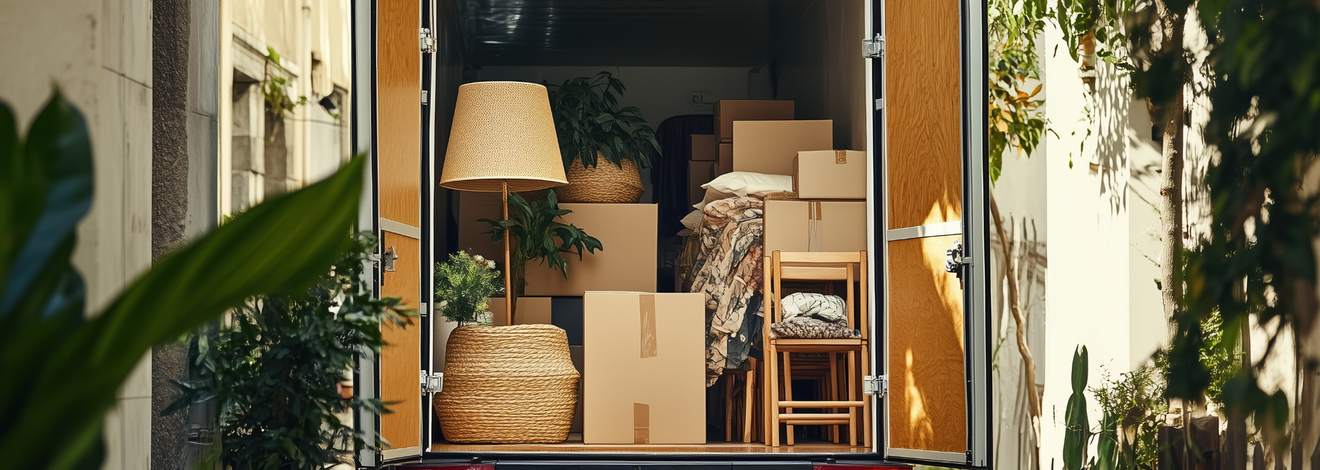 Picture of a van full of furniture. Picture of a van full of furniture.
