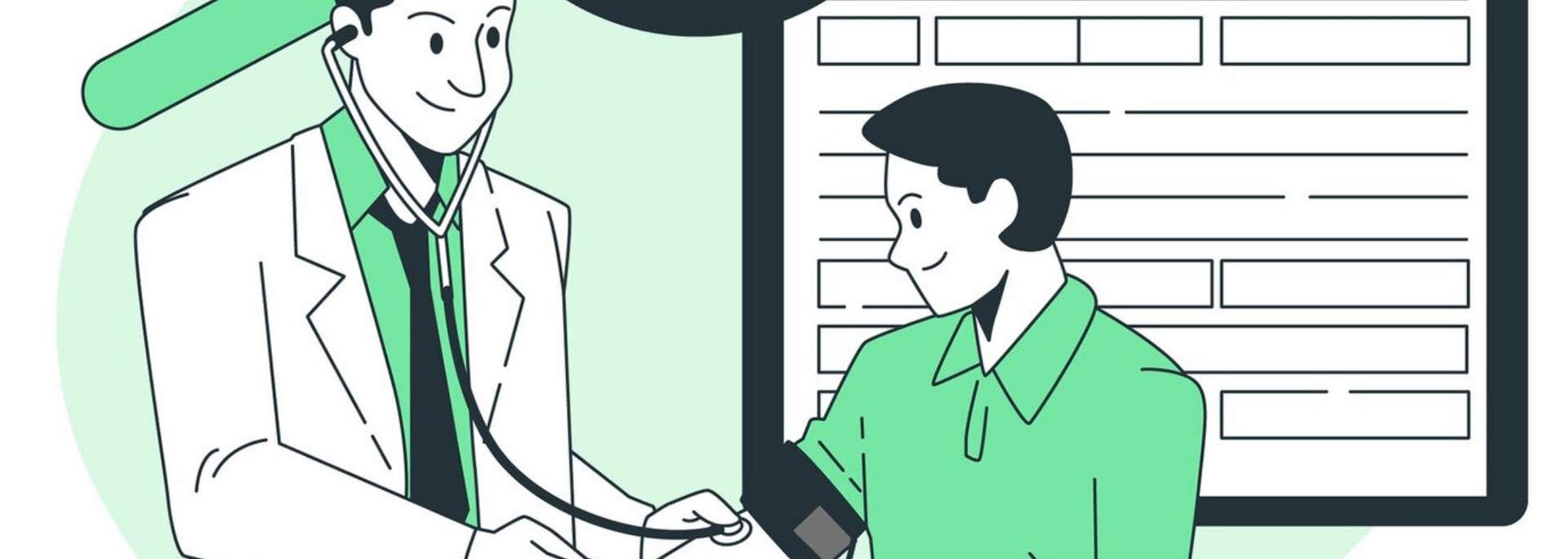 Picture of a medical checkup. Picture of a medical checkup.