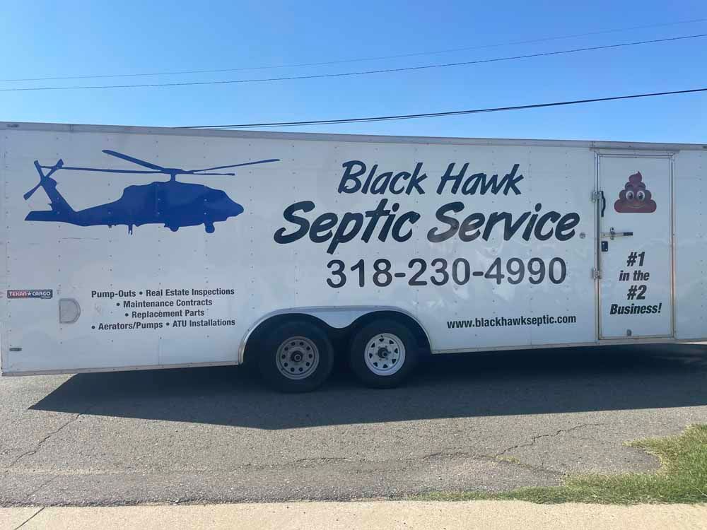 White trailer with 