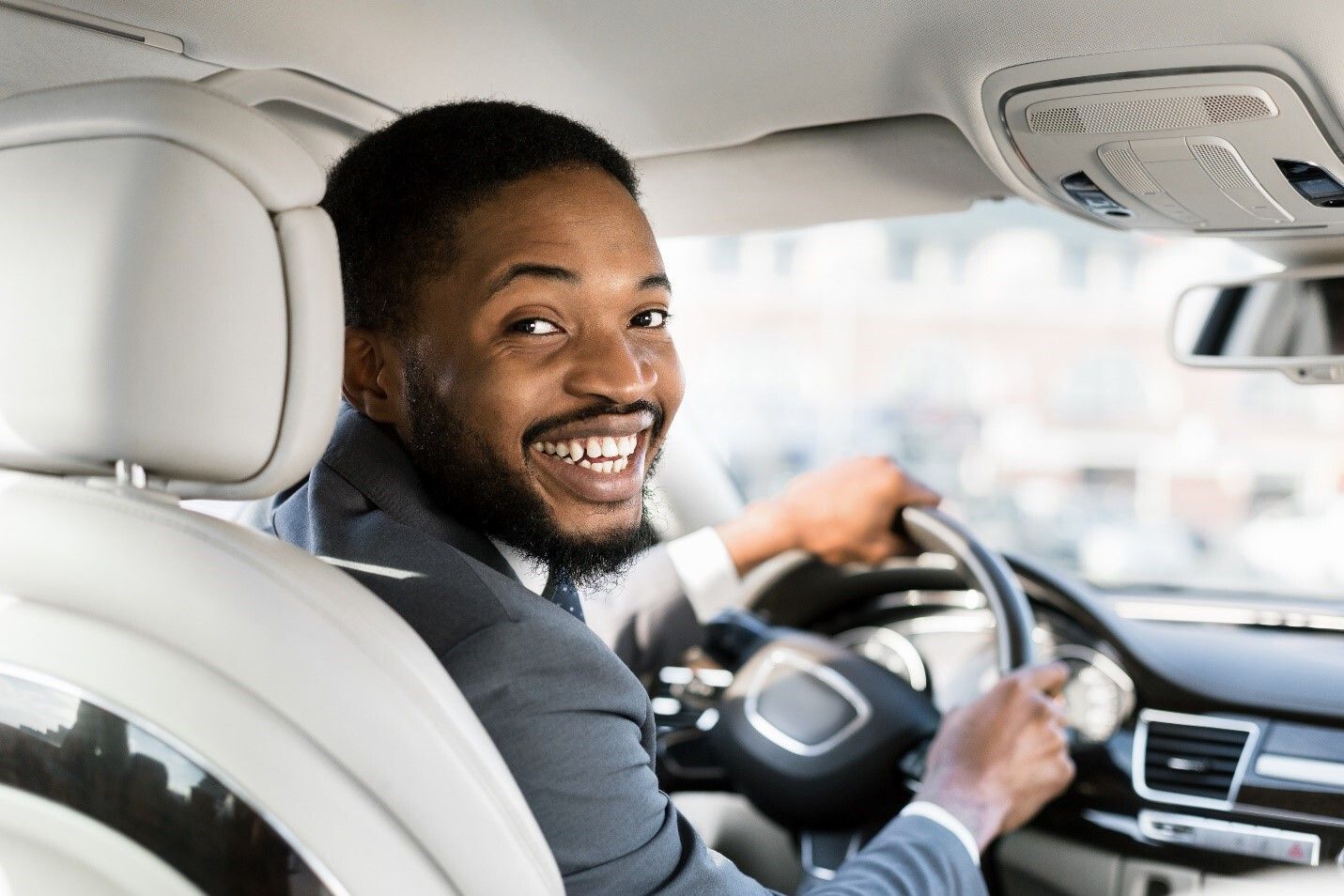 Man Driving a Car