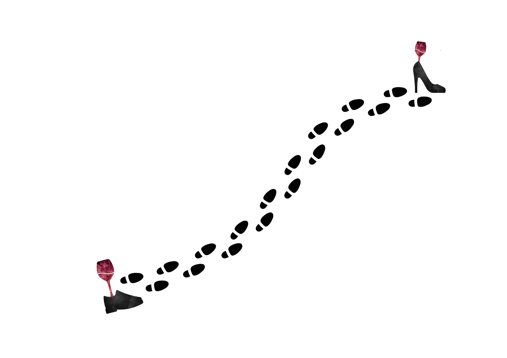 image of shoes making a map