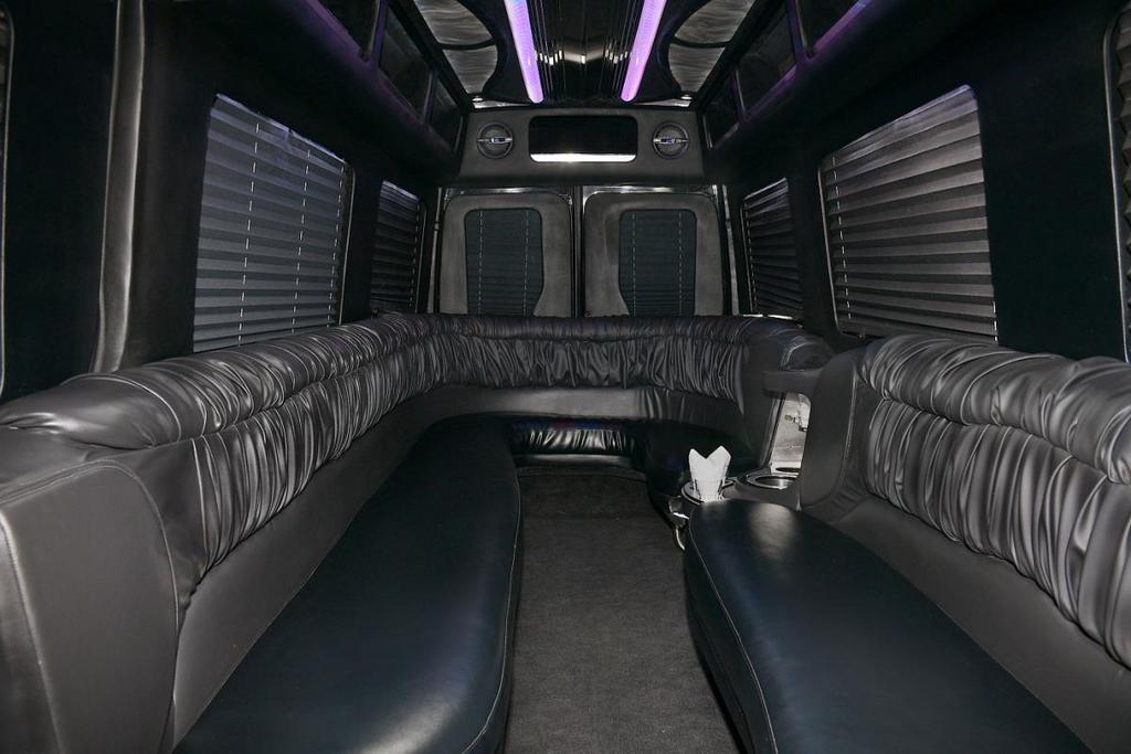 Full View Of U-Shaped Sofa In A Car