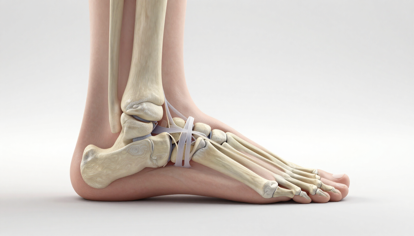 Anatomical view of the foot