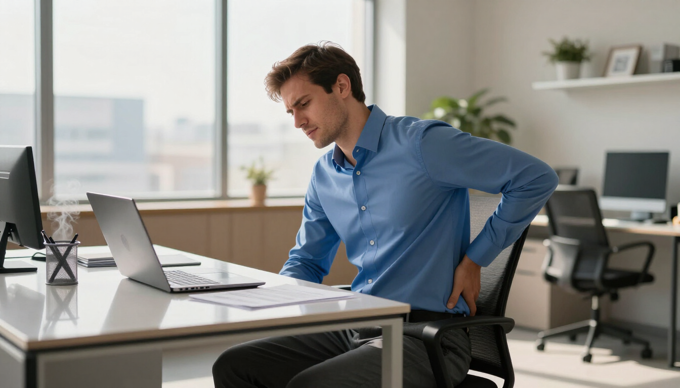 Sciatica pain at work