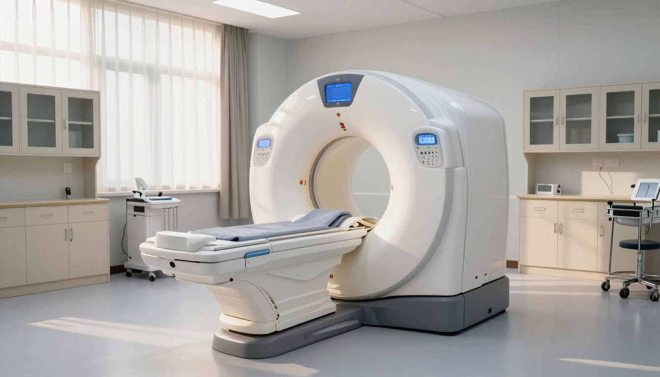 Modern MRI scanner in a bright healthcare facility