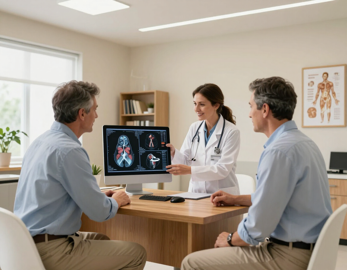 Doctor explaining MRI results