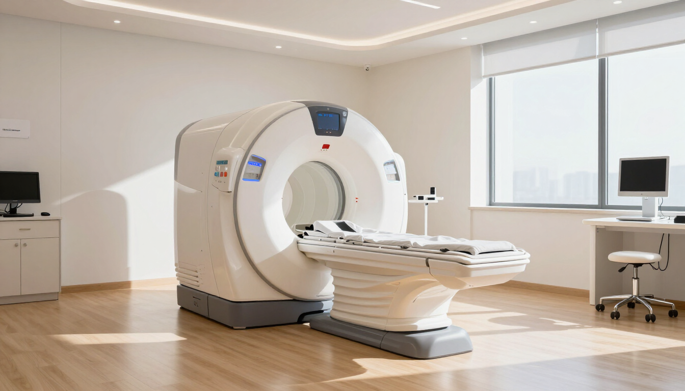 Modern MRI scanning machine in a private UK clinic