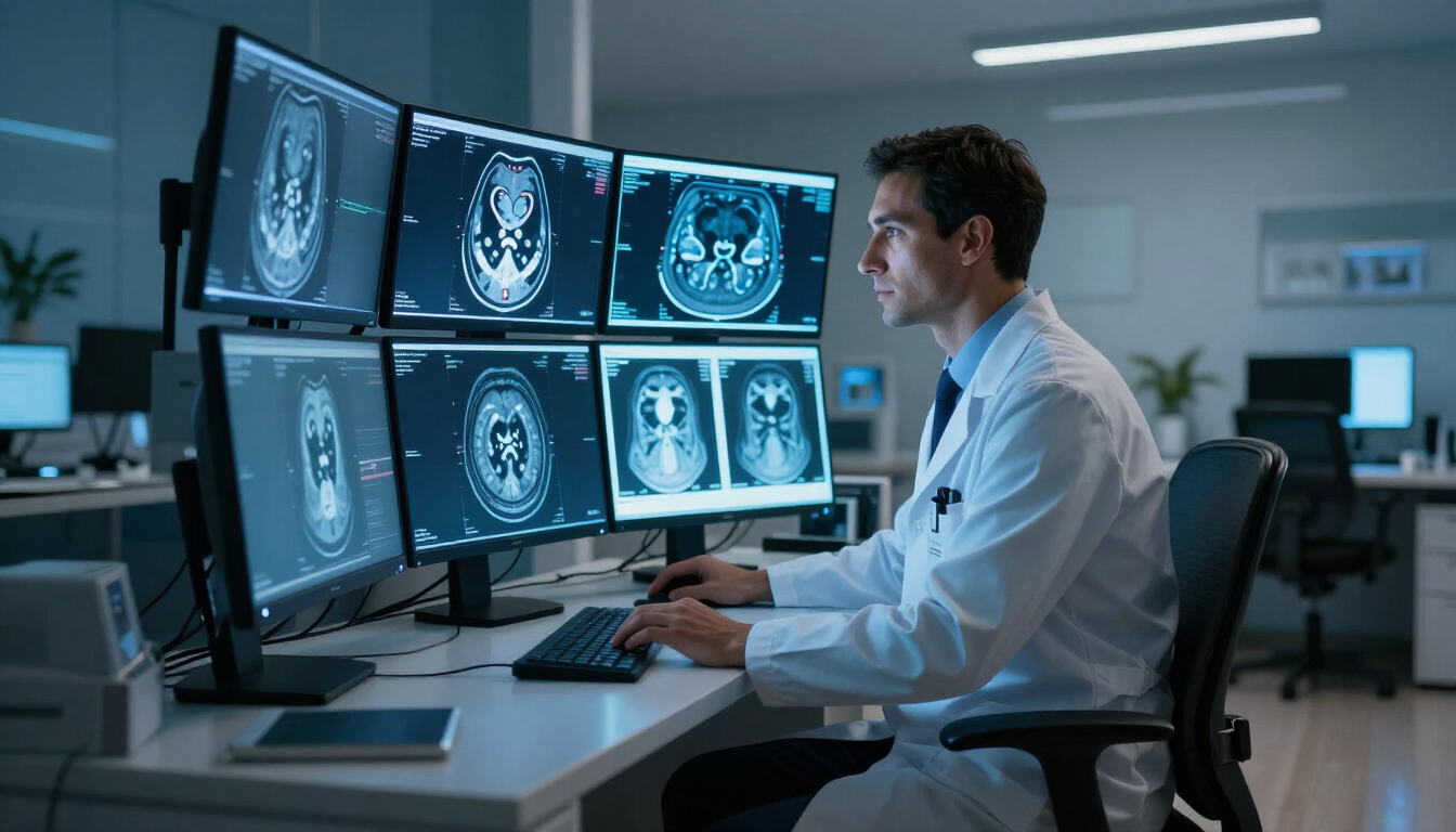 Radiologist Analyzing Results