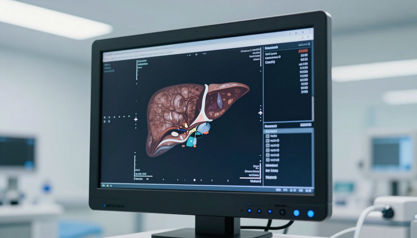 Doctor Reviewing Liver Scan