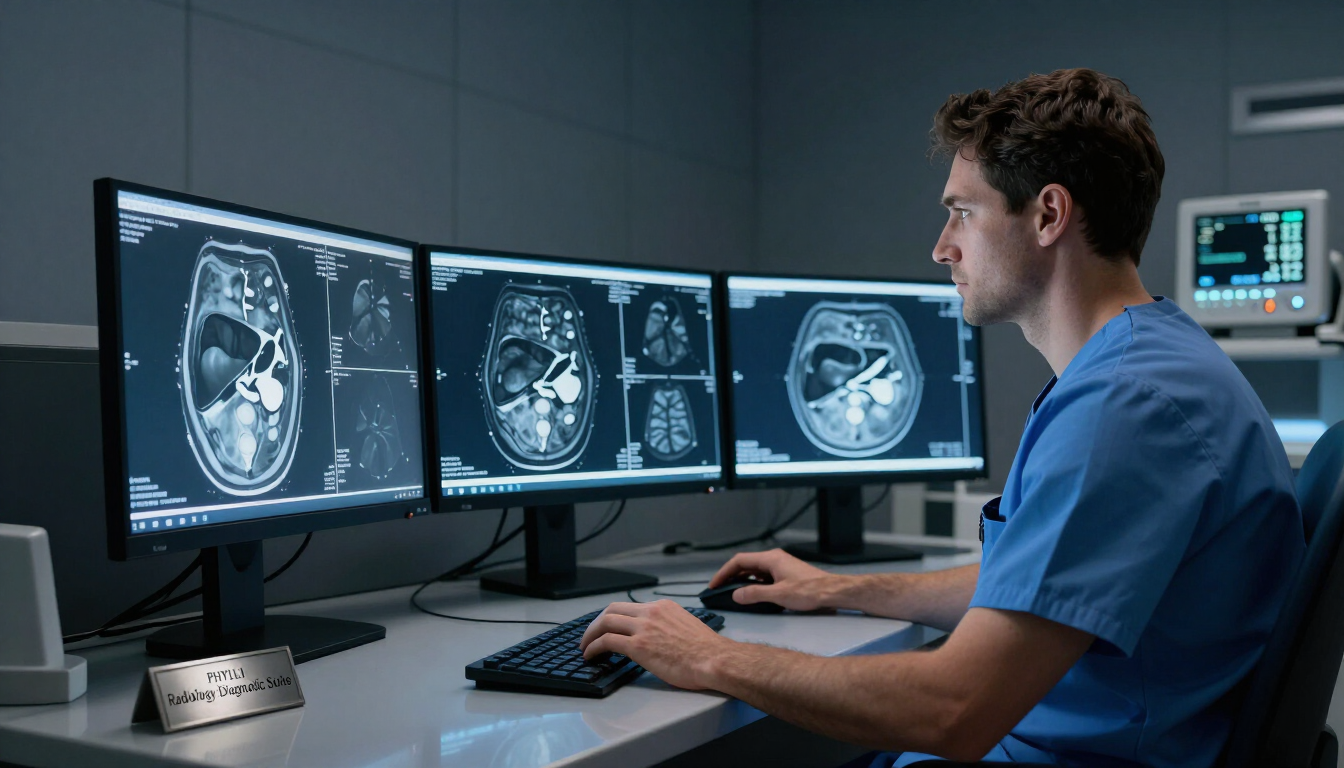 Radiologist Reviewing Scans