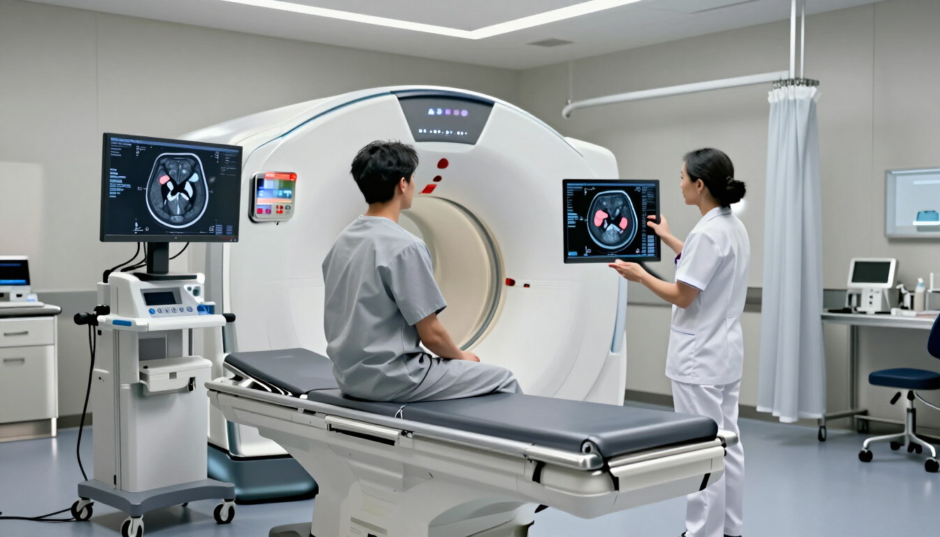 Adrenal MRI scan imaging reviewed by a specialist