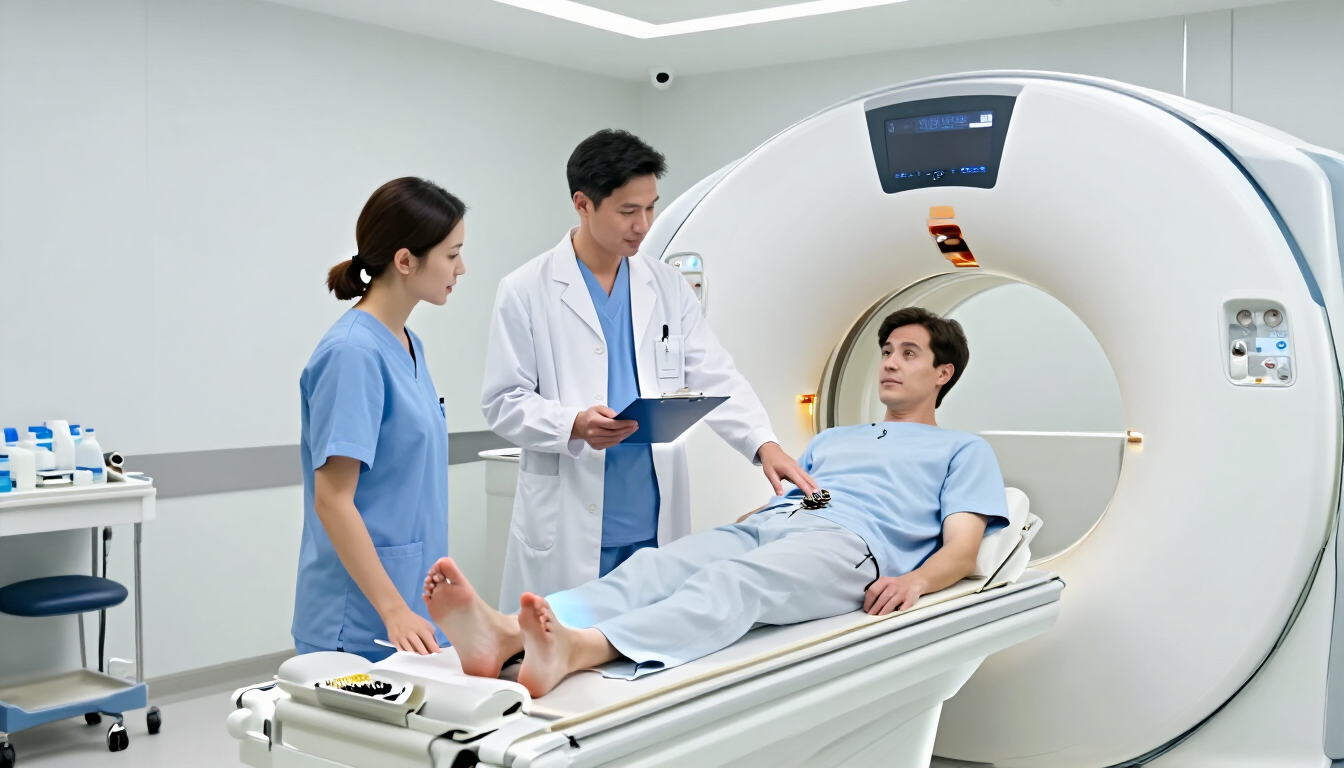 MRCP scan preparation in a modern MRI clinic