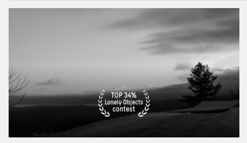 Black poster for “RIVERS” by Kevin York with a 35 Photo Awards logo and dark geometric background