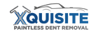 a logo for xquisite paintless dent removal