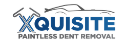 a logo for xquisite paintless dent removal