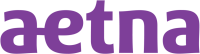 Purple Aetna wordmark logo on a white background
