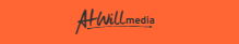 Black and orange Atwill Media logo on an orange background