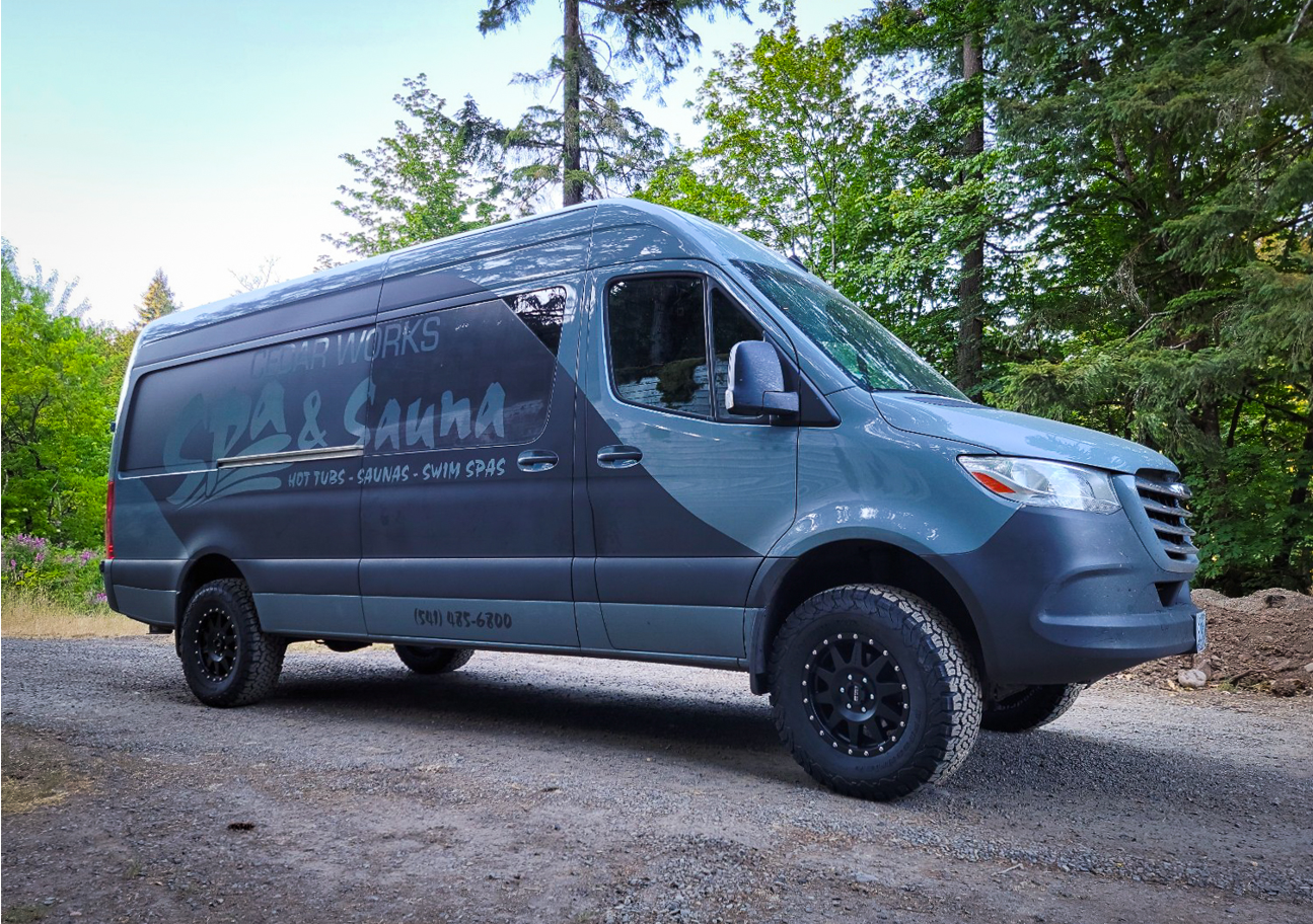 Cedar Works Spa & Sauna Service Truck