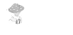 Dibujo monocromático de una persona con sombrero de ala ancha y bufanda, mirando hacia la izquierda.
