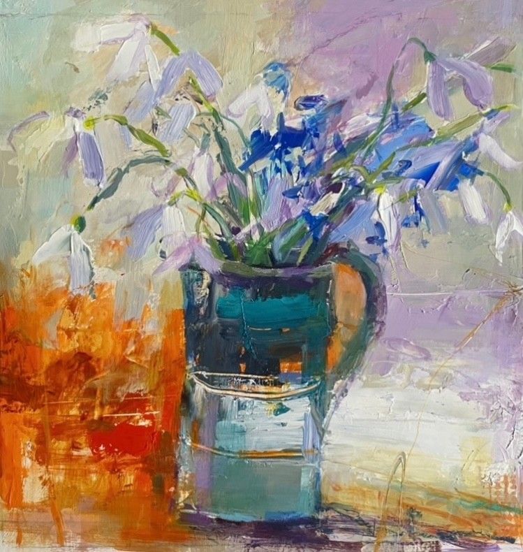 Spring Bouquet with Burnt Orange