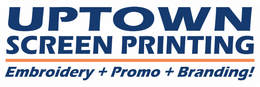 A line that says screen printing embroidery promo on it