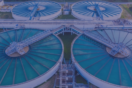 Water tanks at a utilities centre