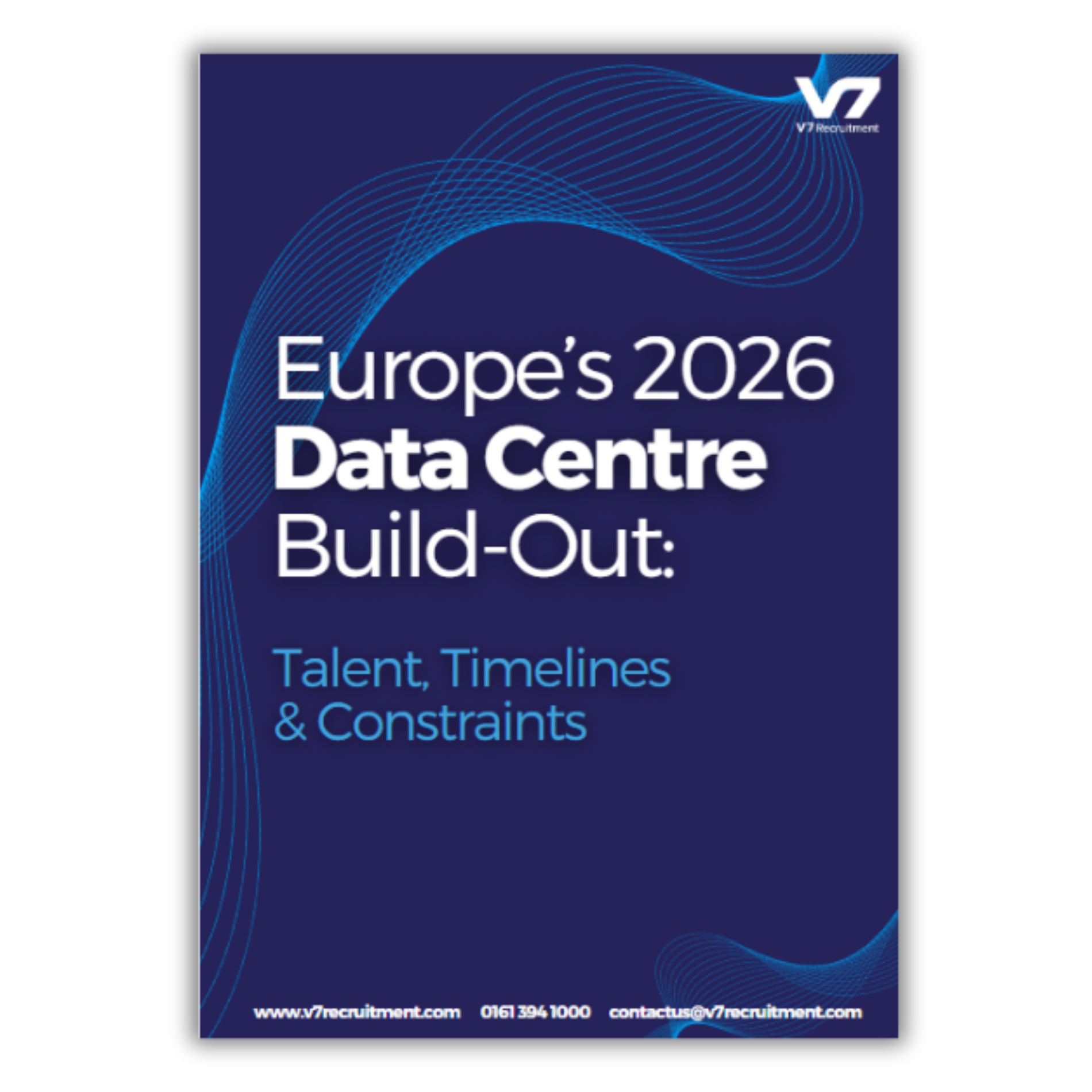 Purple report cover: “Europe’s 2026 Data Centre Build-Out: Talent, Timelines & Constraints”