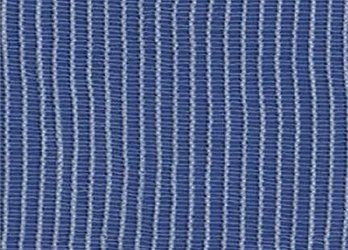 Close-up of blue ribbed fabric texture with vertical stripes