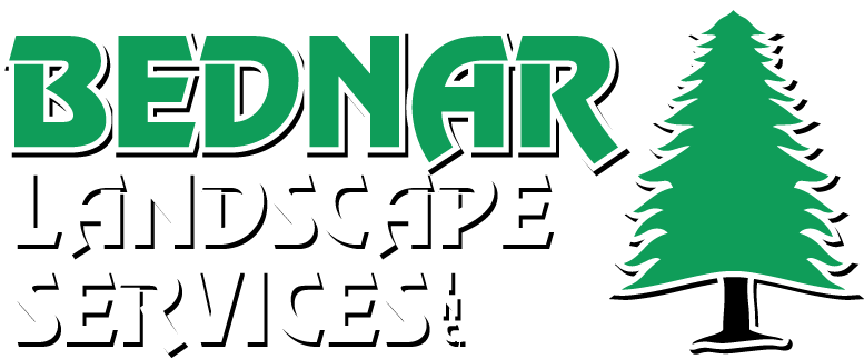 BEDNAR Landscape Services logo with a green pine tree icon