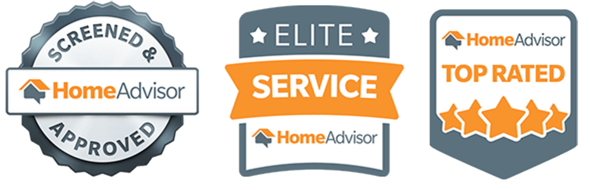Three logos for home advisor are shown on a white background.