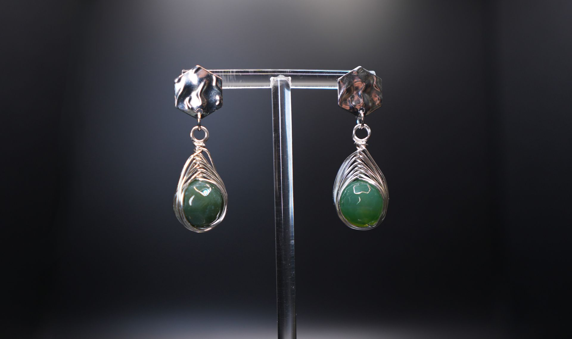 ARETES PIEDRAS VERDES