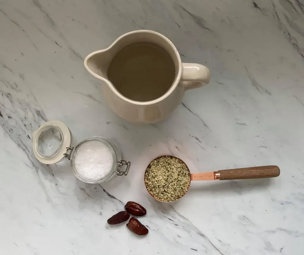 hemp seeds, salt, dates