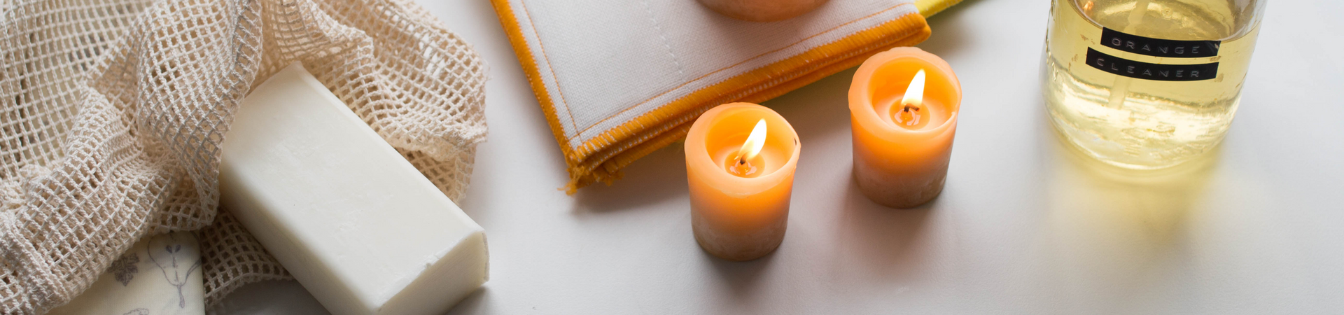 Candles and placemats