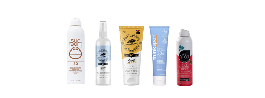 A display of different sunscreen products at Jo Anne's Place