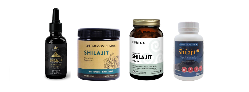 A display of the Shilajit products we have in the store