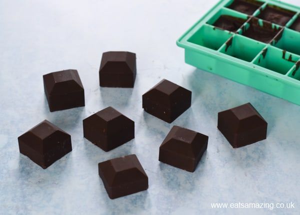finished chocolate pieces
