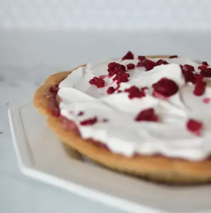 An ice cream treat sits on a table