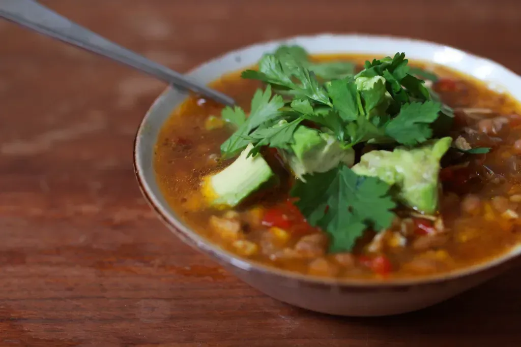 White Chicken Chili sitting in a bowl