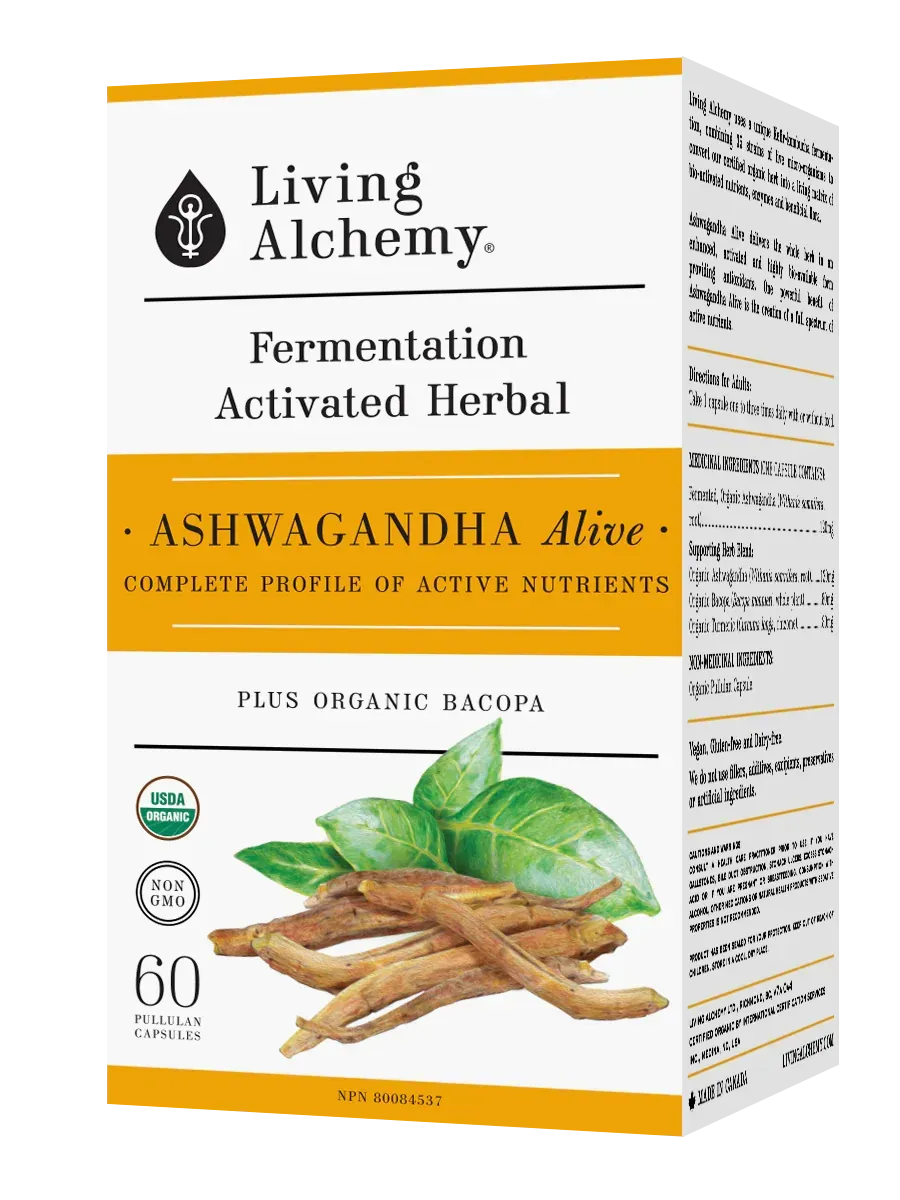 A box of Living Alchemy Ashwagandha Alive