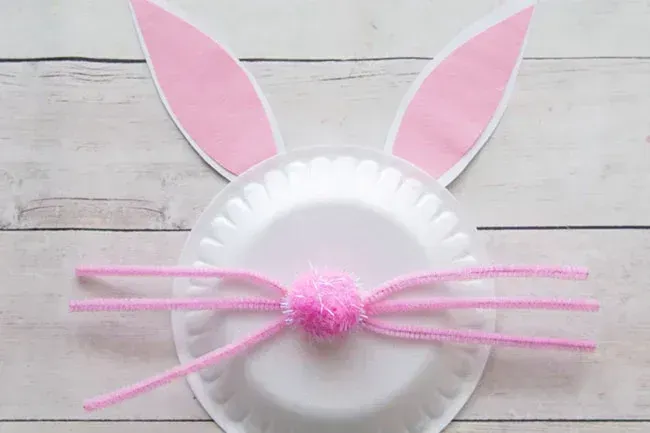 A craft of a paper bunny