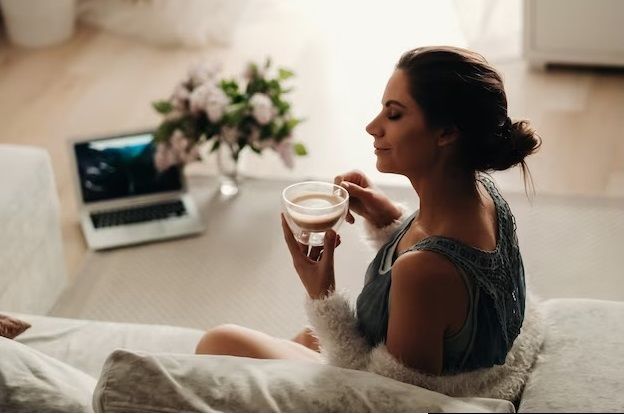 woman with a cup of tea