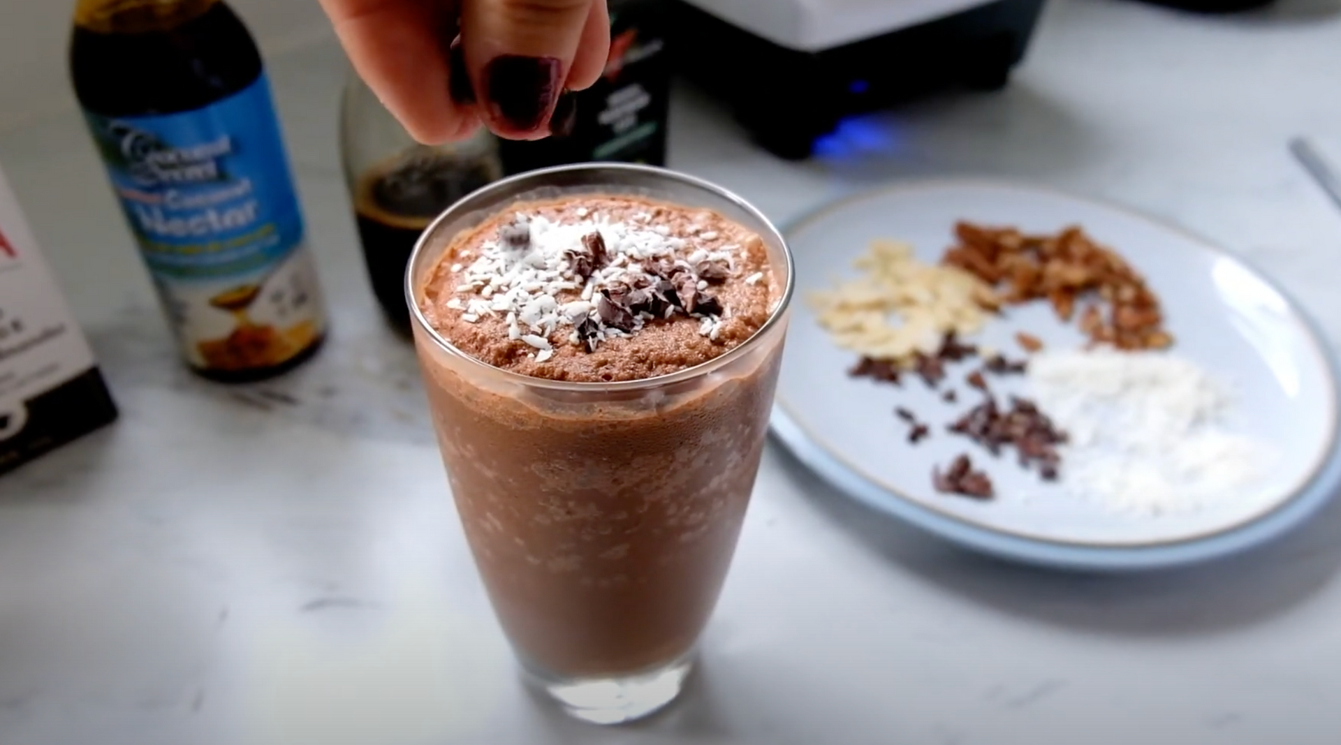 A glass of Java Chip Frappuccino Starbucks Dupe