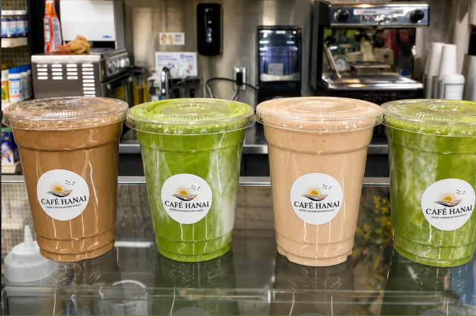 Various smoothies available at Cafe Hanai